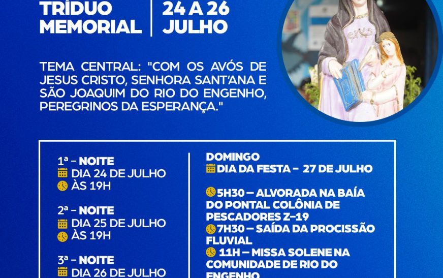 Festa de Senhora Sant’Ana e São Joaquim reúne tradição, fé e cultura no Rio do Engenho