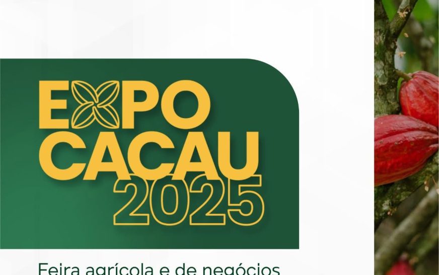 Ilhéus se prepara para a Expo Cacau 2025, de 26 a 28 de agosto, no Centro de Convenções