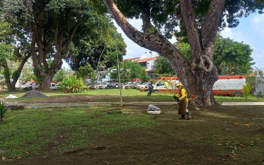 Prefeitura de Ilhéus intensifica serviços de roçagem em diversos pontos da cidade
