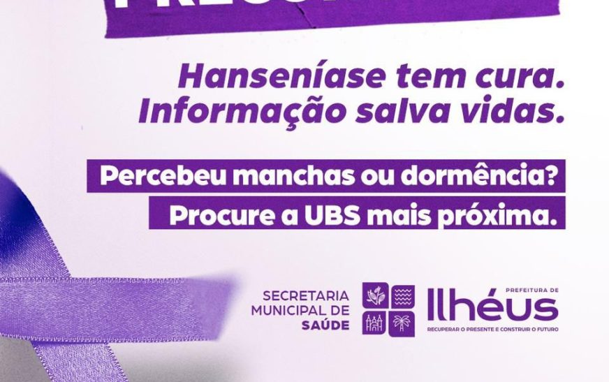 Janeiro Roxo: Ilhéus intensifica ações de combate à hanseníase e enfrentamento ao preconceito