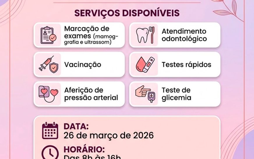 Ilhéus realiza ação da Mulher e oferece serviços gratuitos de saúde no dia 26 de março