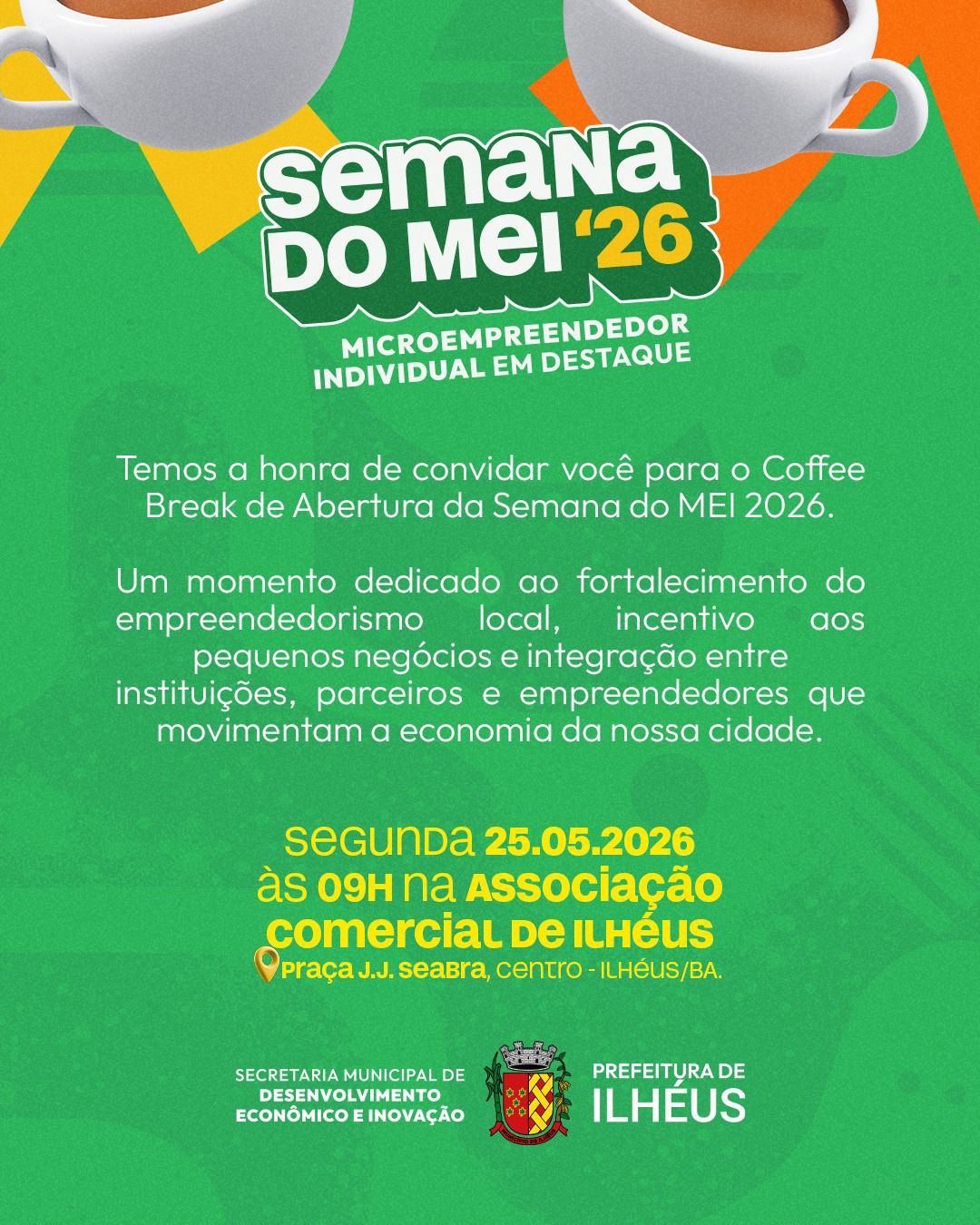 Prefeitura de Ilhéus inicia Semana do MEI 2026 para fortalecimento dos pequenos negócios