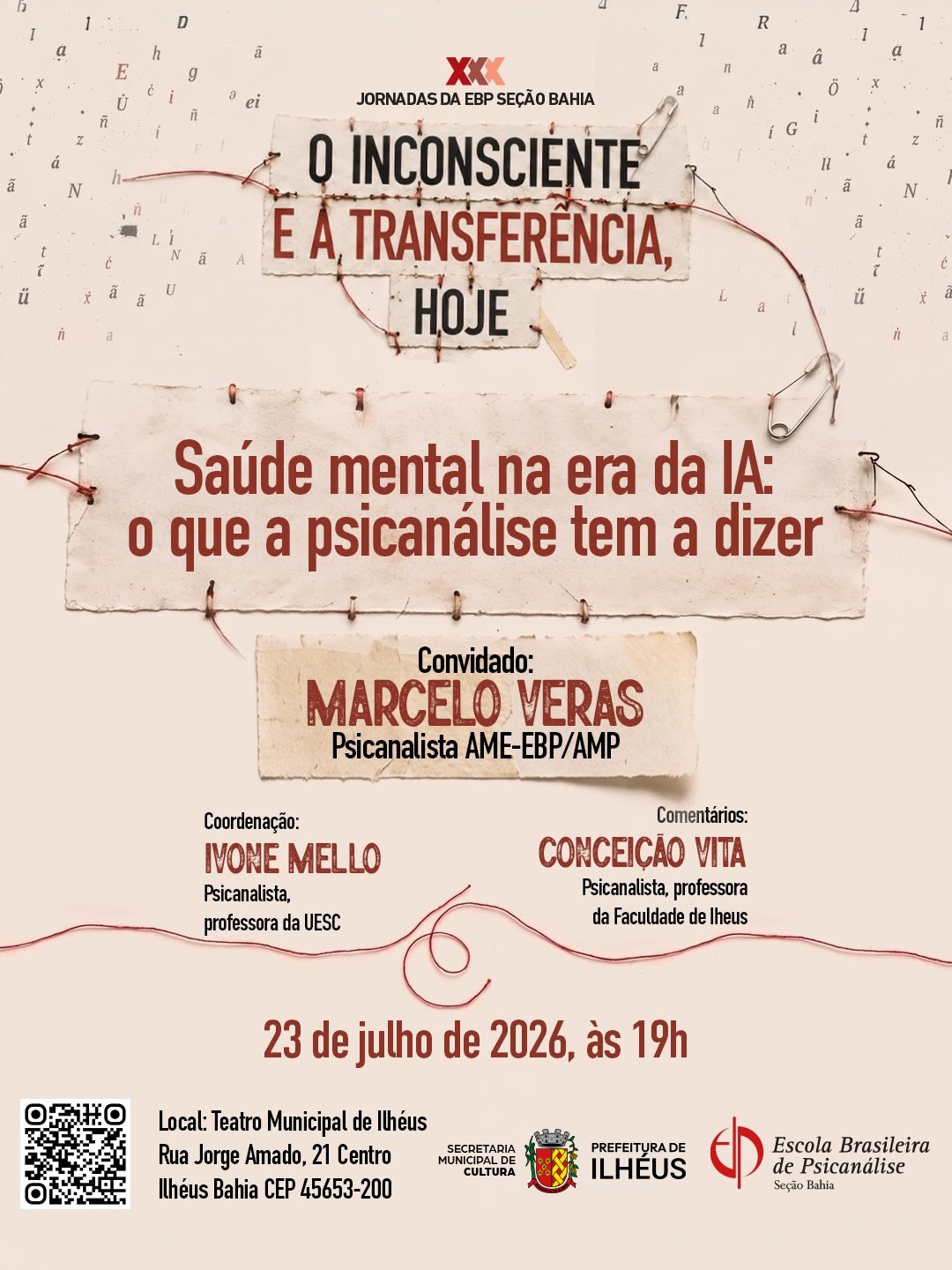 Saúde mental na era da Inteligência Artificial será tema de conferência no Teatro Municipal